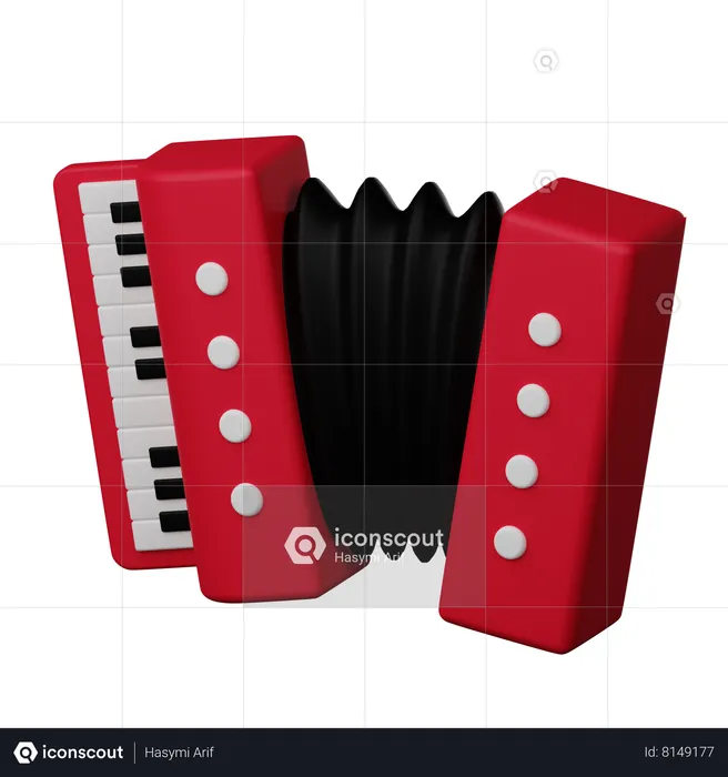 Accordion  3D Icon