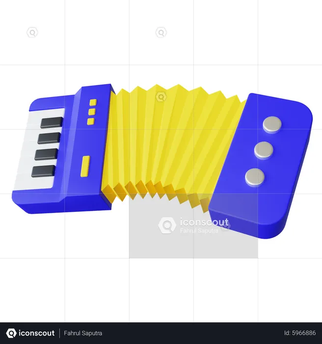 Accordion  3D Icon