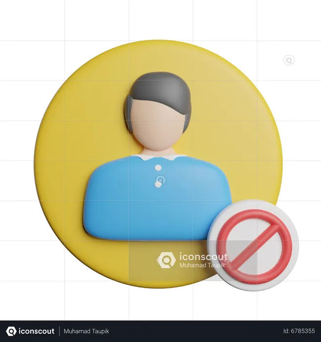 Account Blocked  3D Icon