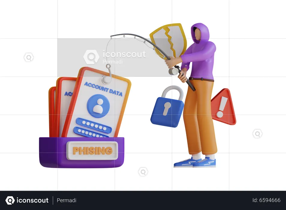 Account Phishing  3D Illustration