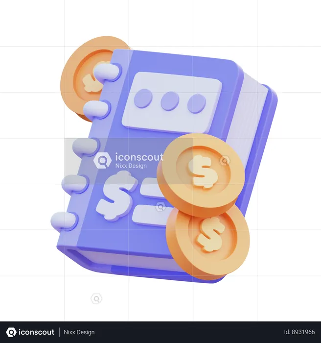 Accounting Book  3D Icon