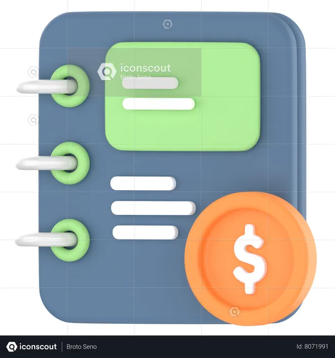 Accounting book  3D Icon