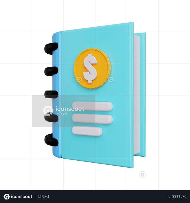 Accounting Book  3D Illustration