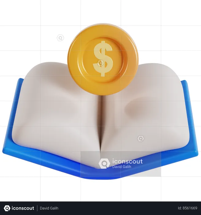 Accounting Book and Finance  3D Icon