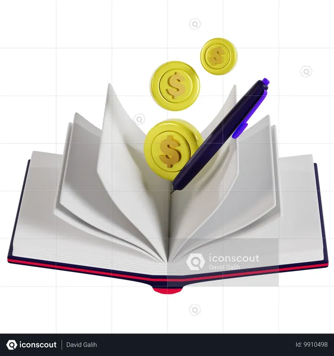 Accounting Book Fundamentals  3D Icon