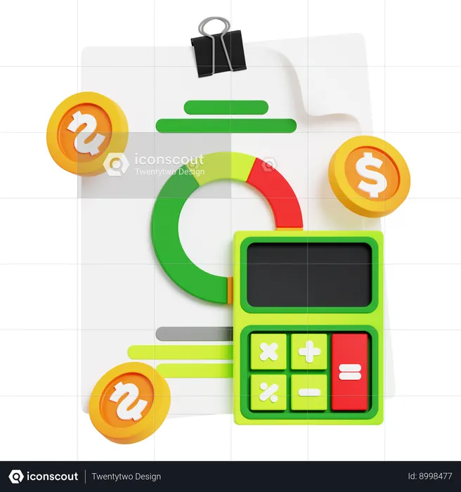 Accounting Calculation  3D Icon
