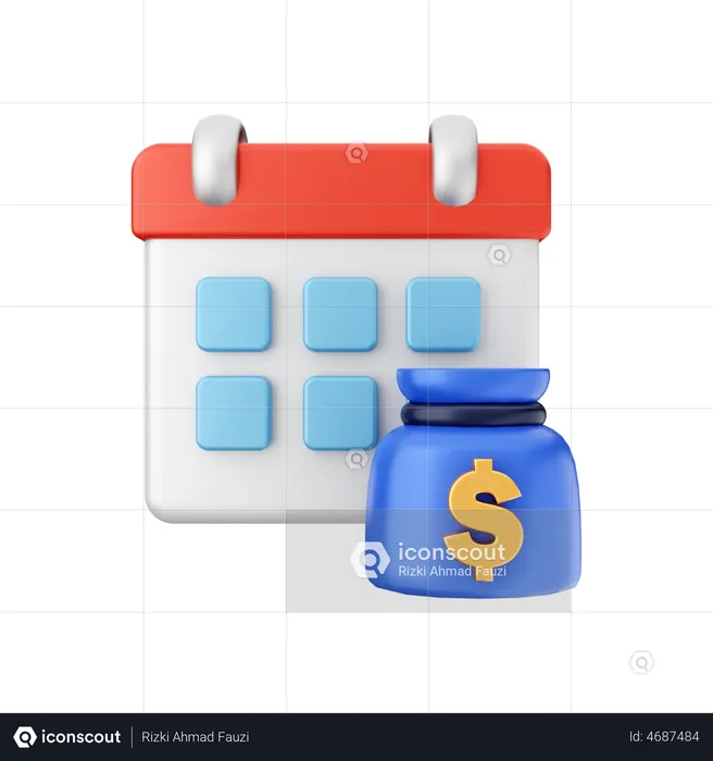 Accounting Calendar  3D Illustration