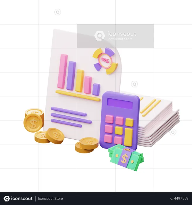 Accounting Data  3D Illustration