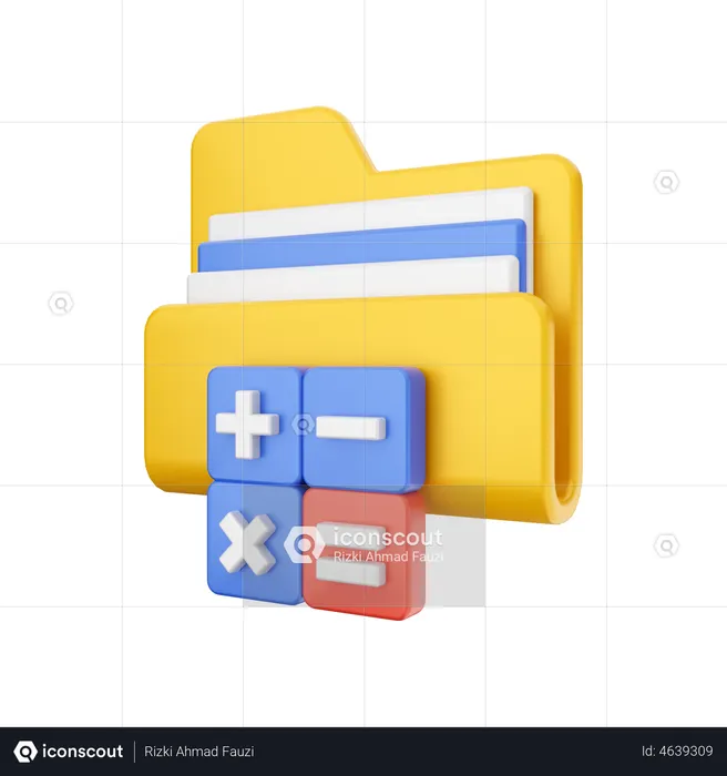 Accounting Folder  3D Illustration