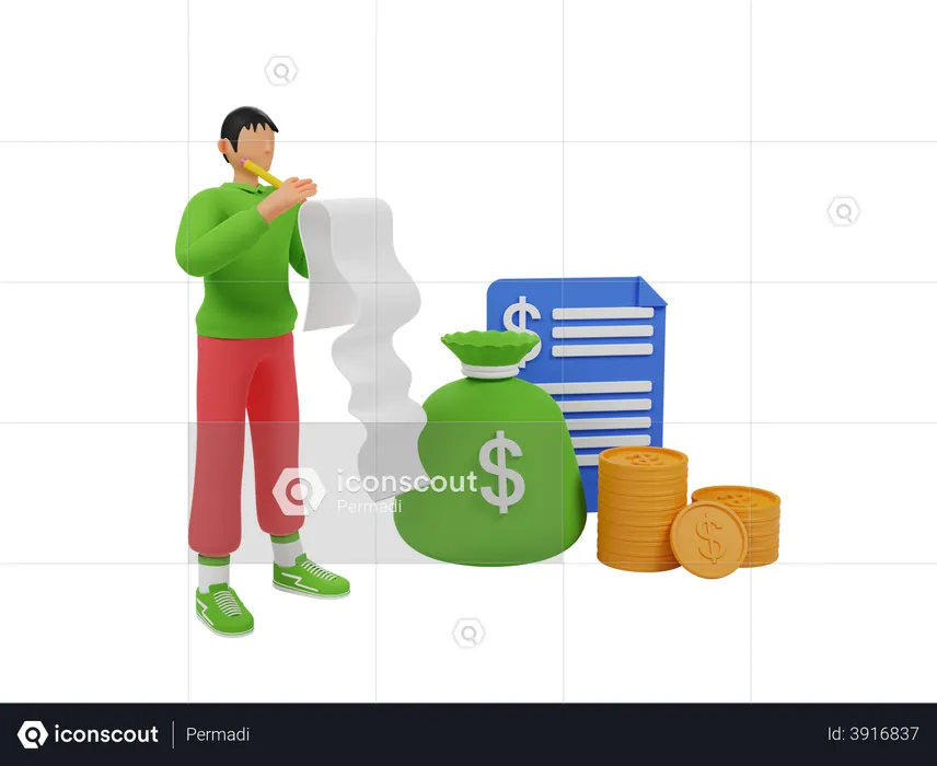 Accounting management  3D Illustration
