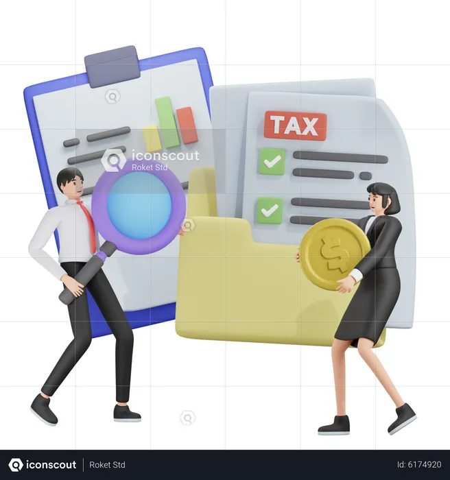 Accounting Management  3D Illustration