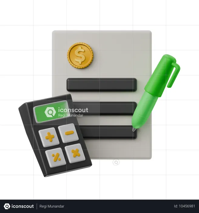 Accounting Report  3D Icon