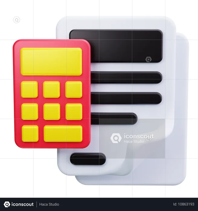 Accounting Sheet  3D Icon