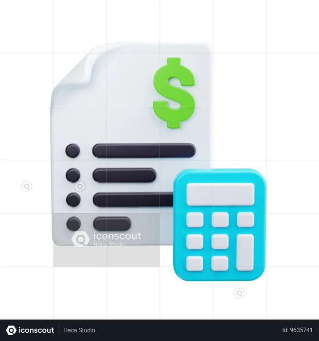 Accounting statement  3D Icon