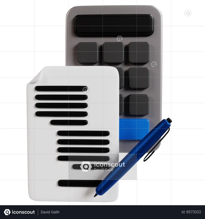 Accounting Tools Essentials  3D Icon