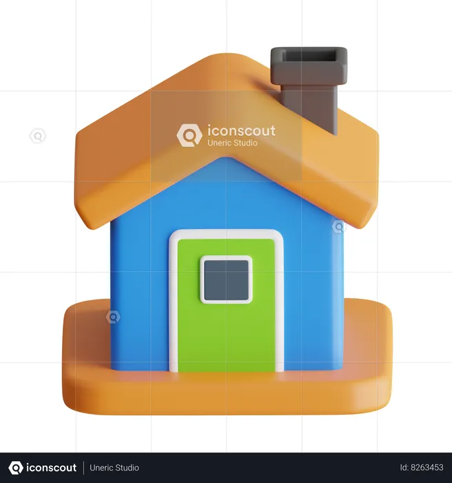 Maison  3D Icon