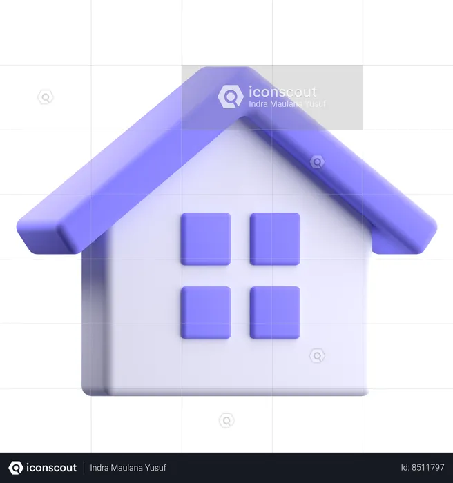 Maison  3D Icon