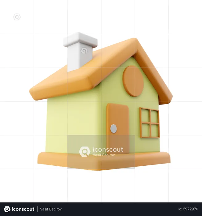 Maison  3D Icon