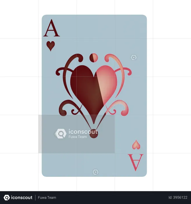 Ace card  3D Illustration