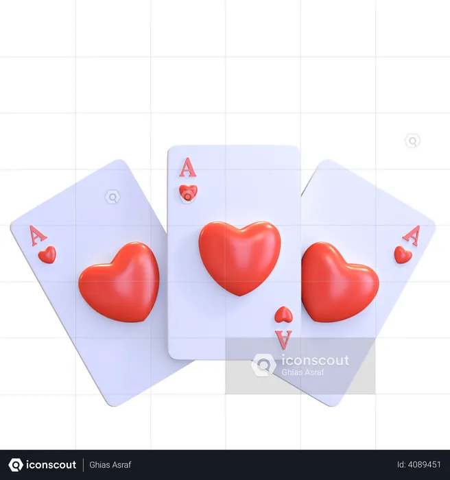 Ace Card  3D Illustration