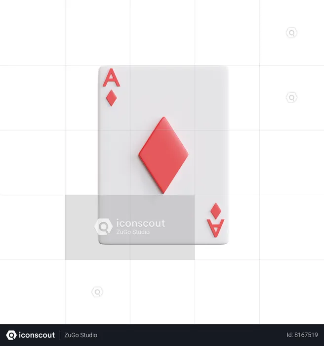 Ace Of Diamond  3D Icon