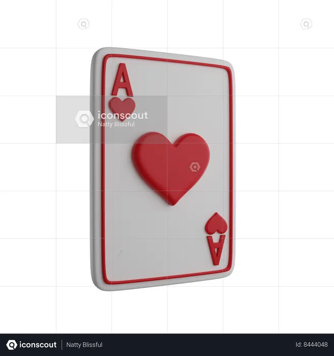 Ace of hearts  3D Icon