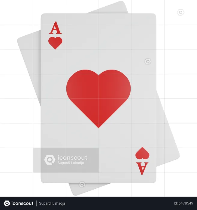 Ace Of Hearts  3D Icon