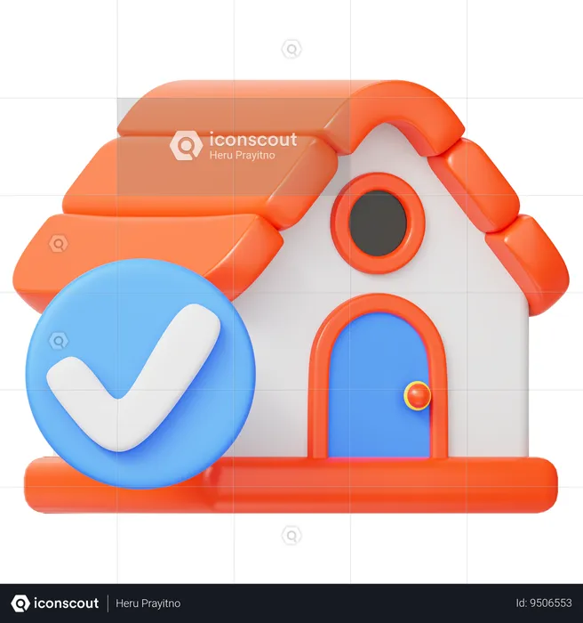 Aceitar Casa  3D Icon