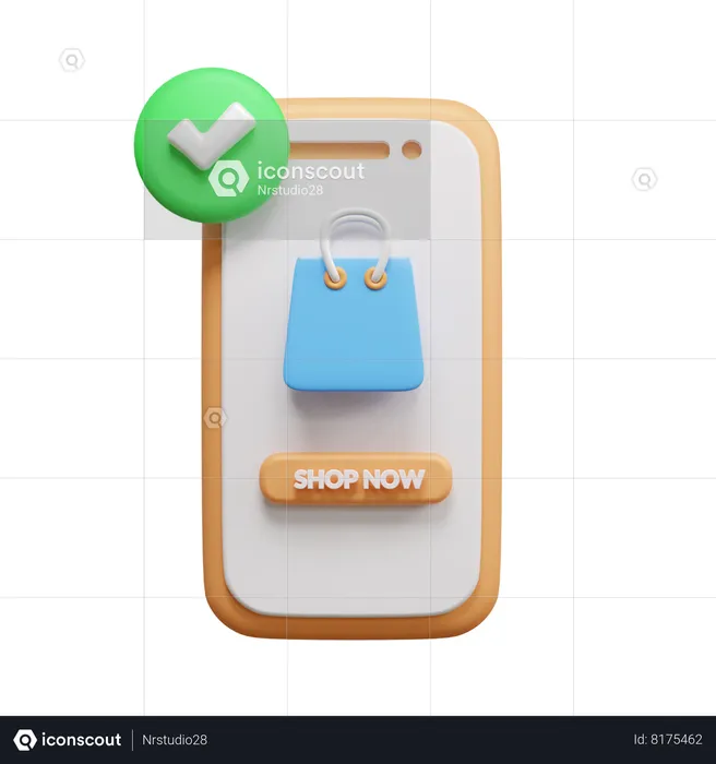 Shopping en ligne  3D Icon