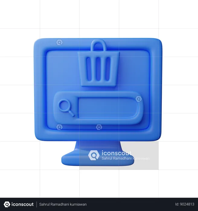 Shopping en ligne  3D Icon