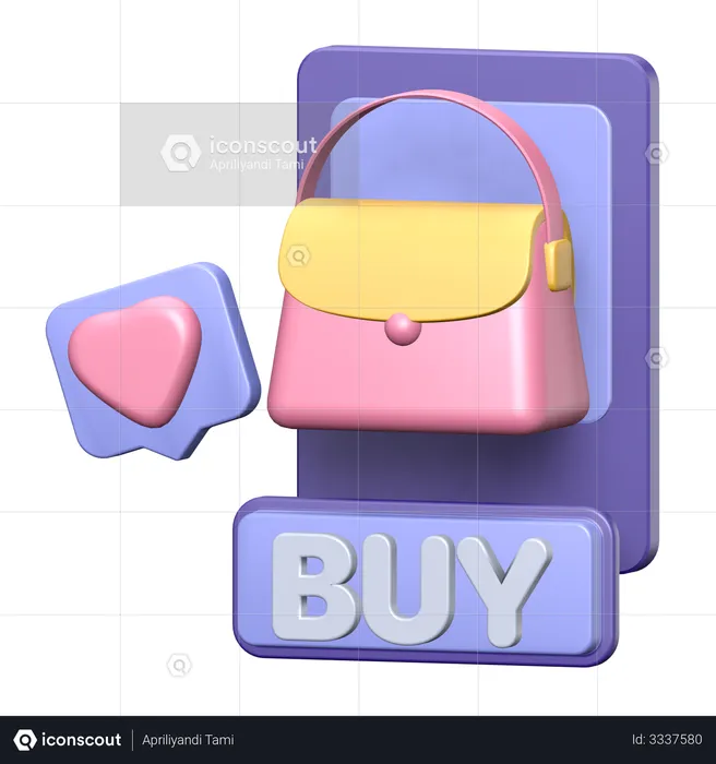 Shopping en ligne  3D Illustration