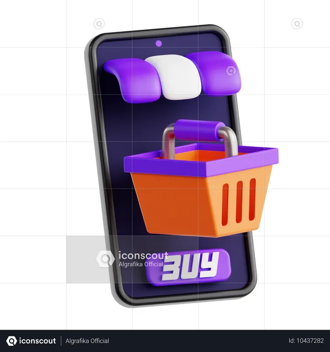 Achats mobiles  3D Icon