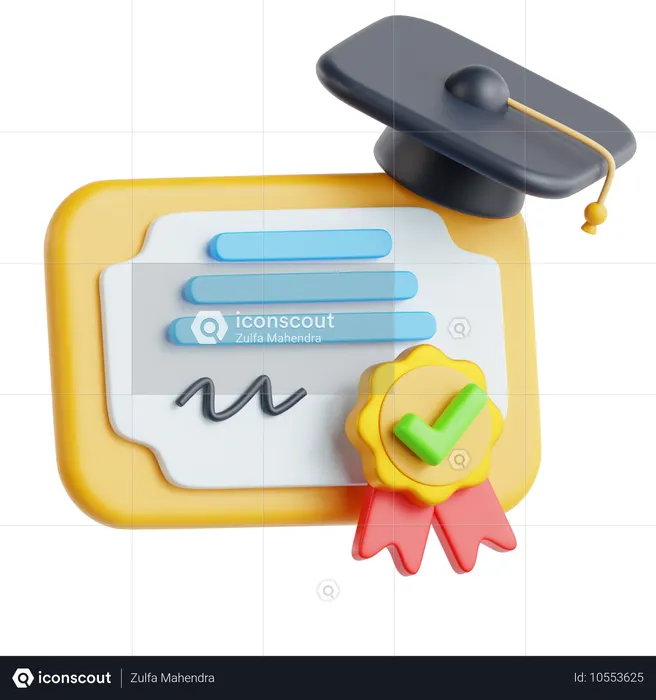 Achèvement du cours  3D Icon