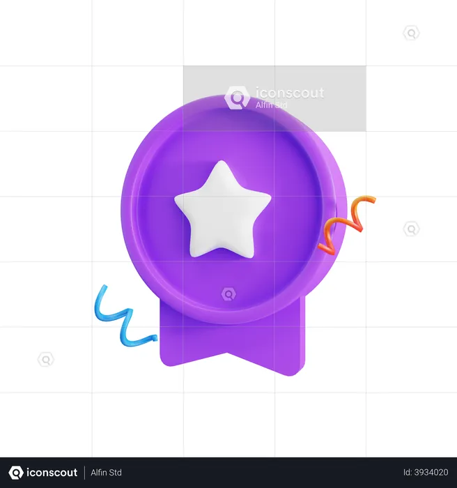 Achievement Badge  3D Illustration