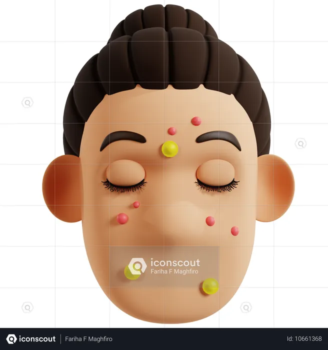 여드름 패치 스킨케어  3D Icon