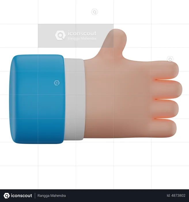 Acordo aperto de mão gesto de mão  3D Icon