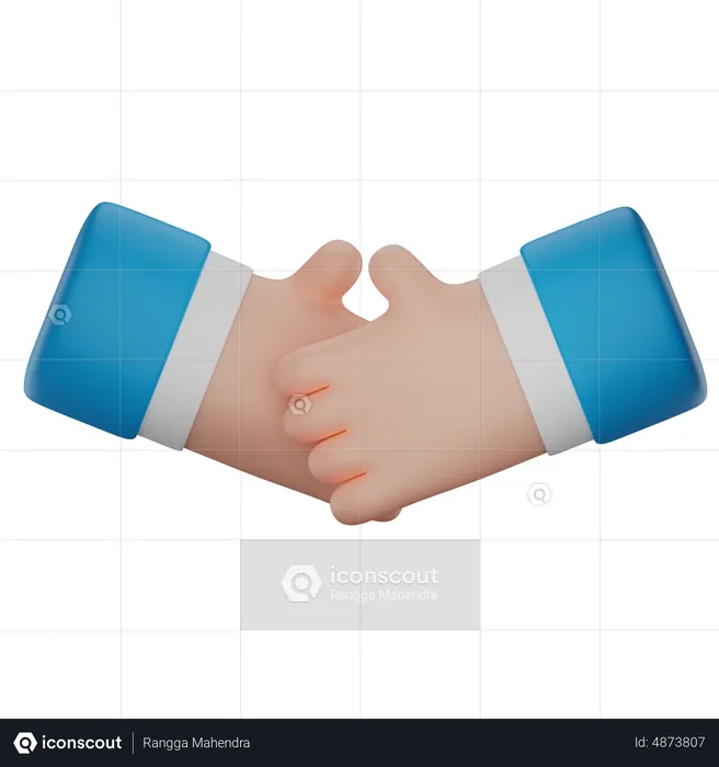 Acordo aperto de mão gesto de mão  3D Icon