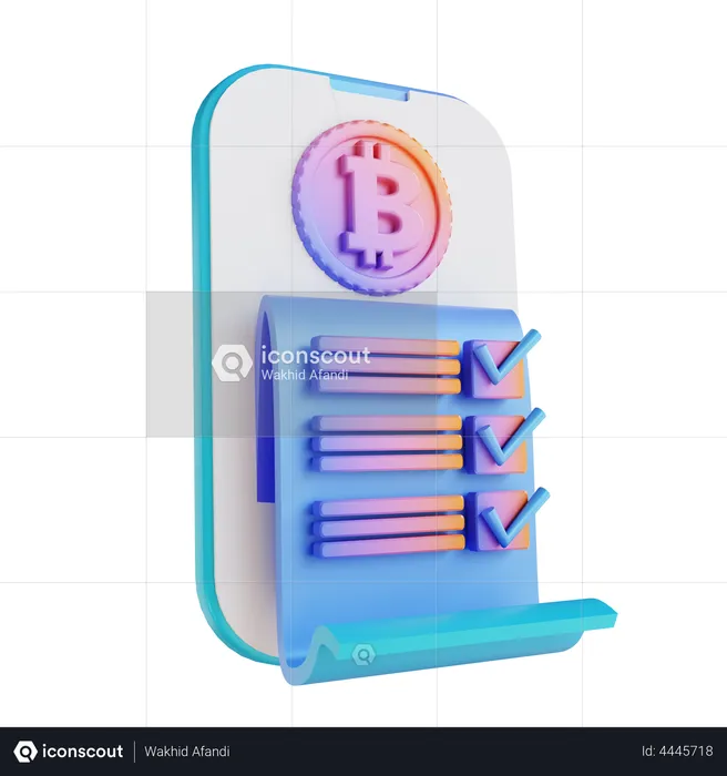 Acordo de bitcoin  3D Illustration