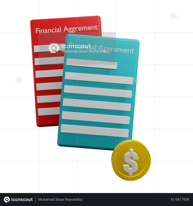 Acordo financeiro  3D Icon