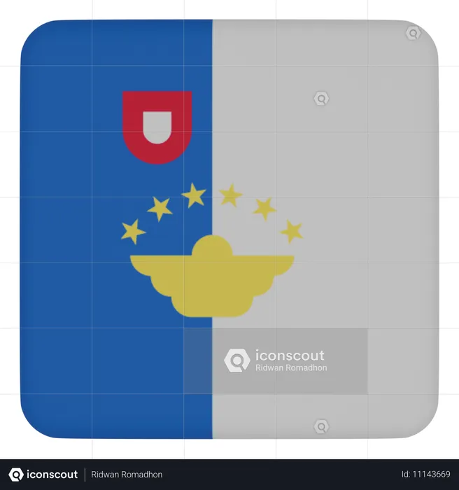 Açores Flag 3D Icon