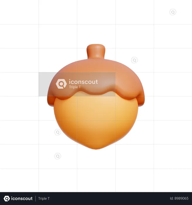 Acorn  3D Icon