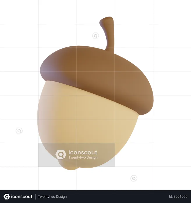 Acorn  3D Icon