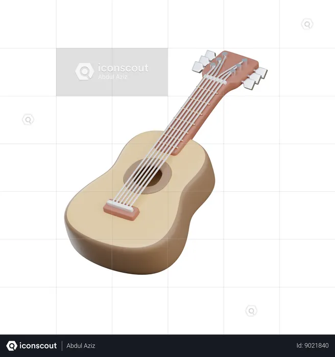 Acoustic Guitar  3D Icon