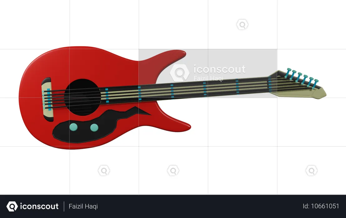 Acoustic Guitar  3D Icon