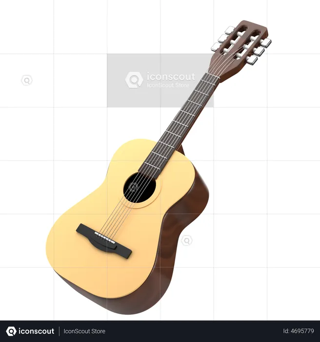 Acoustic Guitar  3D Icon