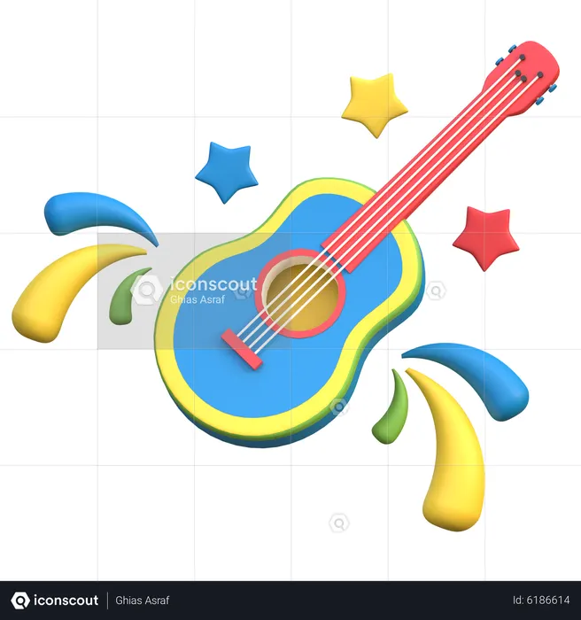 Acoustic Guitar  3D Icon