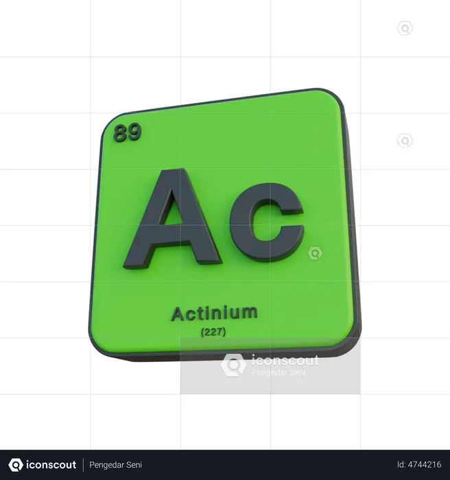 Actinium  3D Illustration