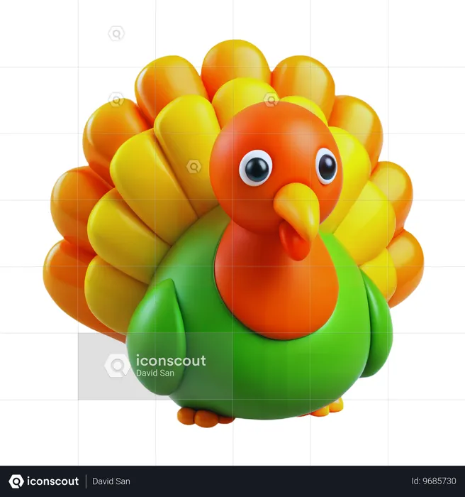 Dinde de Thanksgiving  3D Icon