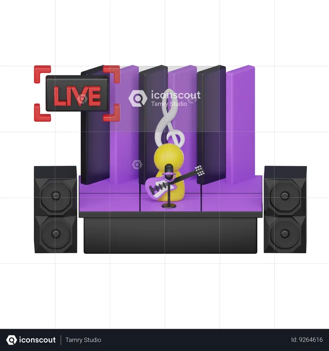 Actuación en vivo  3D Icon