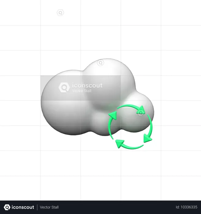 Actualización de la nube  3D Icon